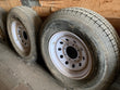 Trailer Tire & Rim; ST235/80R16 tire on 8 lug white rim